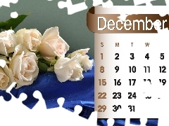 Calendar, december, 2013, roses