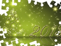 2013, graphics, New, year, christmas tree