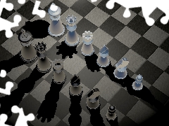 chess, pieces, 3D Graphics, checkerboard