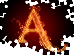 A, Fire, letter
