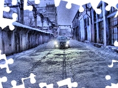 Street, Mazda, A snow-covered