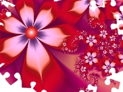 abstraction, Pink, Flowers