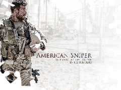 Bradley Cooper, movie, uniform, actor, American Sniper, soldier, Weapons