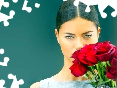 Adriana Lima, roses
