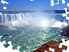 agitated, water, Niagara Falls, Tours, waterfall