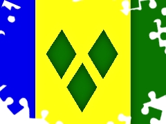 flag, Vincent, And The Grenadines, Saint