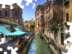 Italy, canal, apartment house, Venice