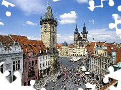 market, Prague, apartment house