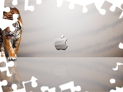 Apple, tiger, logo