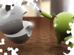 Apple, Android, sword