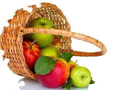 apples, wicker, basket