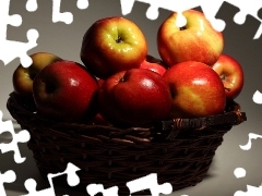 apples, basket, robust