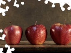 Table, Red, apples, Three