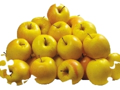 Yellow, apples