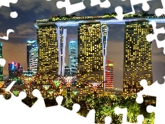 architecture, Marina Bay Sands, skyscrapers, Town, Singapur