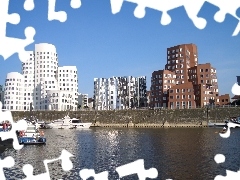 architecture, Dusseldorf, water