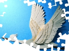 White, flight, art Paper, Bird