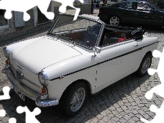 ground, the roof, Cabriolet, Autobianchi Bianchina, White