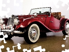 Automobile, antique, Red