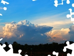 azure, Sky, clouds