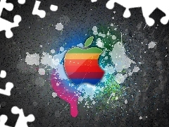 background, blots, Apple, dark, color