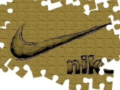 logo, Brown, background, Nike