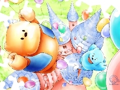 bear, Balloons