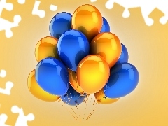 Balloons, Yellow, Blue