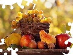 basket, Fruits, autumn