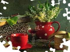 basket, lilies, red hot, china, Book