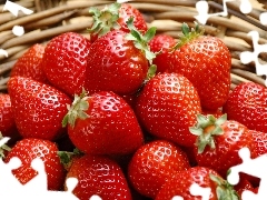 strawberries, basket