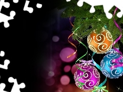 Christmas, color, baubles, decor