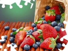 basket, strawberries, berries, full