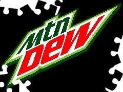 Black, background, Mountain, Dew, logo