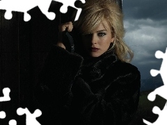 coat, Lindsay Lohan, Black