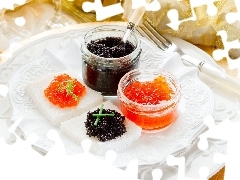 Black, Orange, service, caviar, White