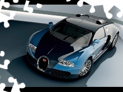 Bugatti Veyron, blue, Black