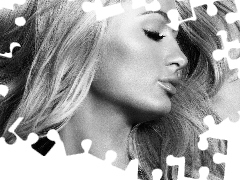 Black and white, Paris Hilton, Blonde