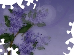 Blue, Twigs, lilac