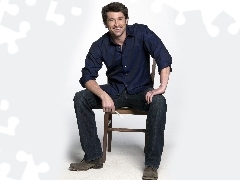 Blue, shirt, actor, Chair, Patrick Dempsey