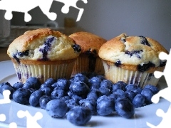 Muffins, blueberries