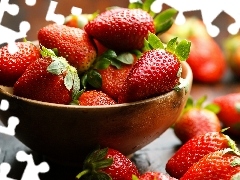 blur, bowl, strawberries