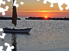 Italy, Great Sunsets, Boat, sea