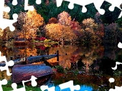 Boat, autumn, lake