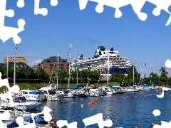 sea, motorboat, boats, Gulf