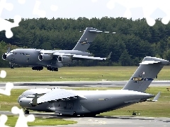 Boeing C-17 Globemaster III, airport, Jet