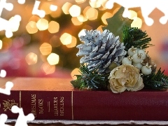 Book, decoration, Christmas