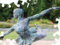 botanical, Poznań, Ballet, Garden, fountain