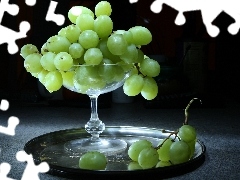 Bowl, Grapes, Tray