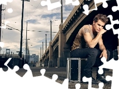 Paul Wesley, under-shirt, box, actor